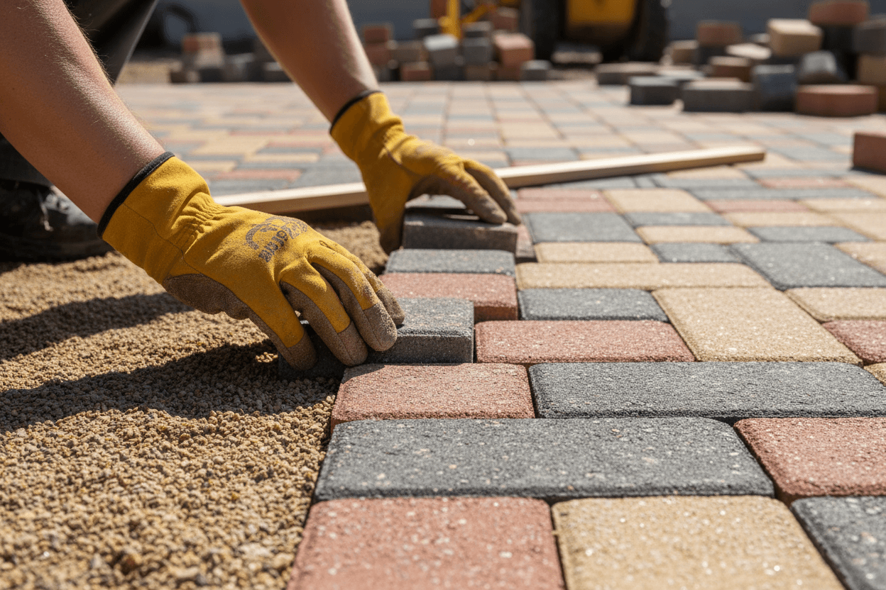 Paver installation process